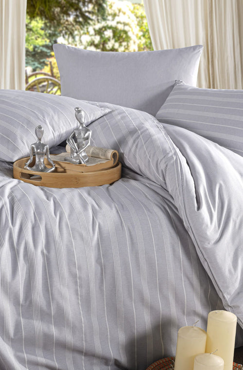 Çift Kişilik Begenal Oslo Nevresim Takımı Gri