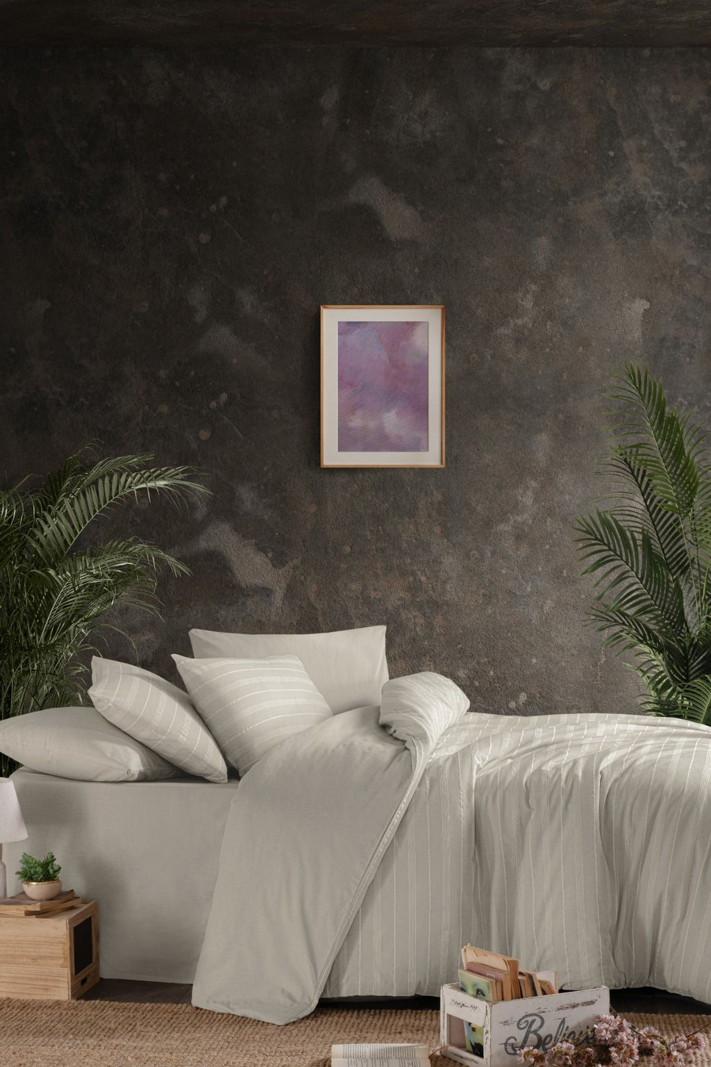 Çift Kişilik Begenal Oslo Nevresim Takımı Taş