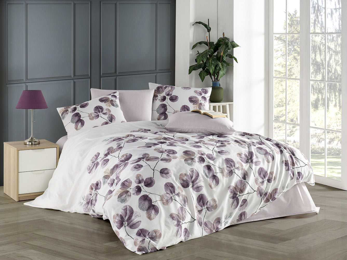 Çift Kişilik New Home Premium Ranforce Hena Nevresim Takımı Mor
